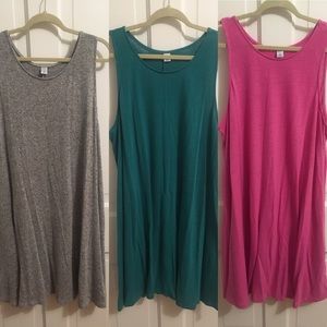 (3) Linen Swing Dresses Old Navy XXL